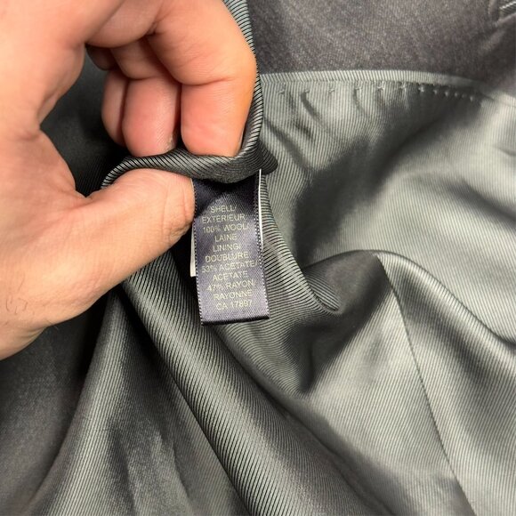 Banana Republic Suit 2pc Grey Cerruti 1881 Italy Wool Modern Fit 42R 36x33 - Picture 9 of 13